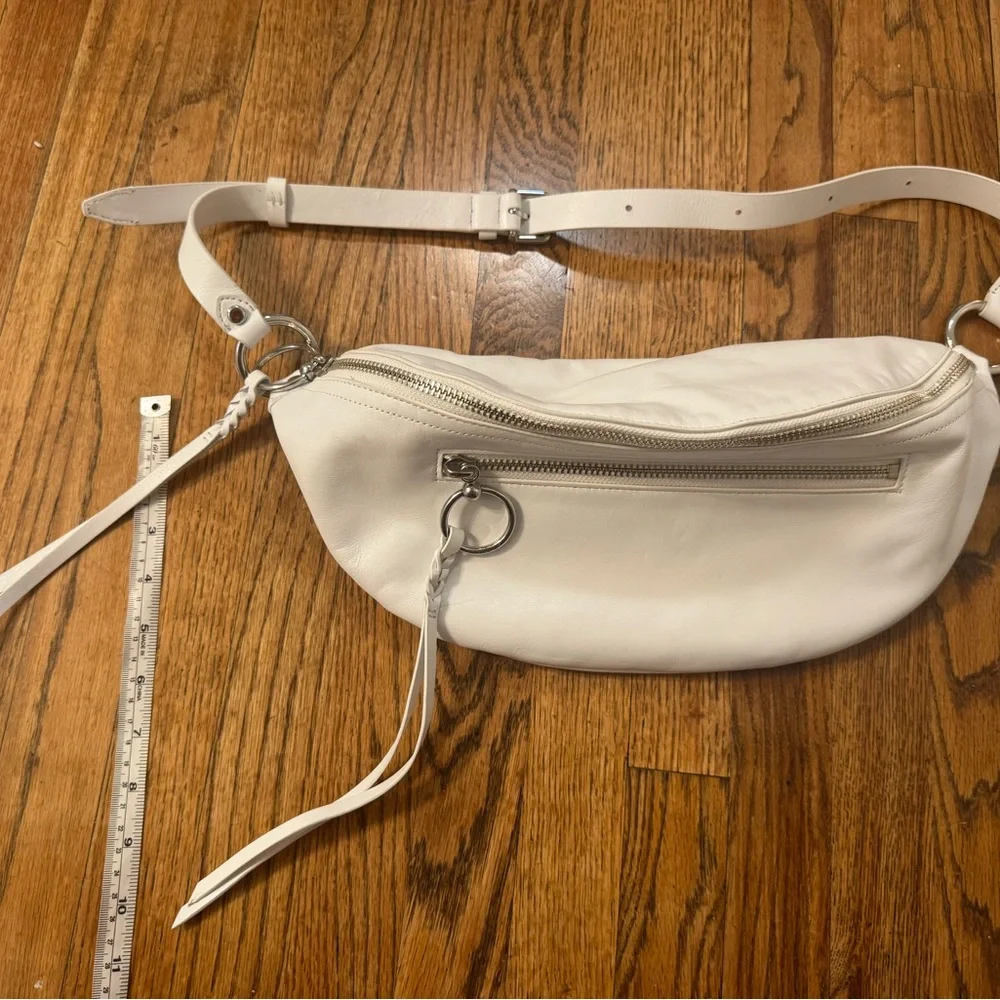 Rebecca Minkoff White Leather Belt Bag Crossbody - Picture 4 of 12